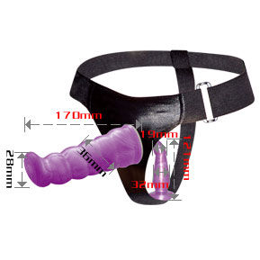 Harnais double stimulation réglable lilas — BAILE