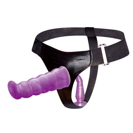 Harnais double stimulation réglable lilas — BAILE