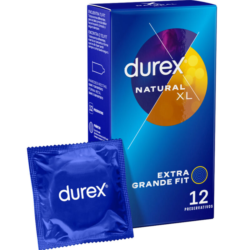Préservatifs extra-larges naturels lubrifiés (lot de 12) — DUREX CONDOMS