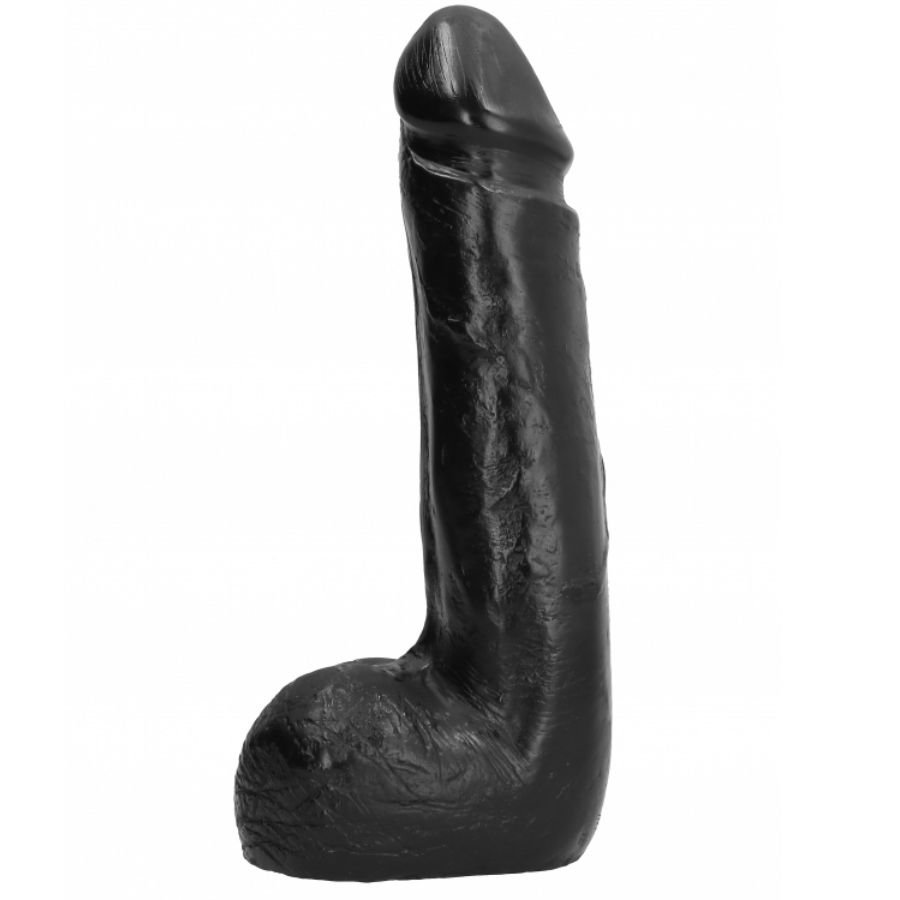 Gode réaliste noir doux 20 cm — ALL BLACK
