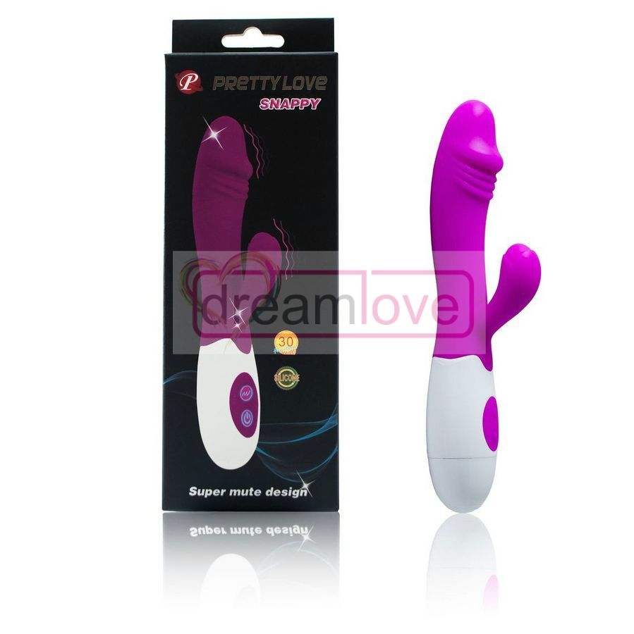 Vibromasseur rampant élégant lilas et blanc — PRETTY LOVE FLIRTATION