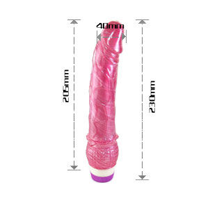 Vibrateur réaliste vibrant rouge 23 cm — BAILE VIBRATORS