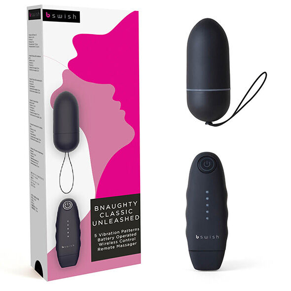Vibromasseur bullet télécommandé Bnaughty Classic Unleashed noir — B SWISH