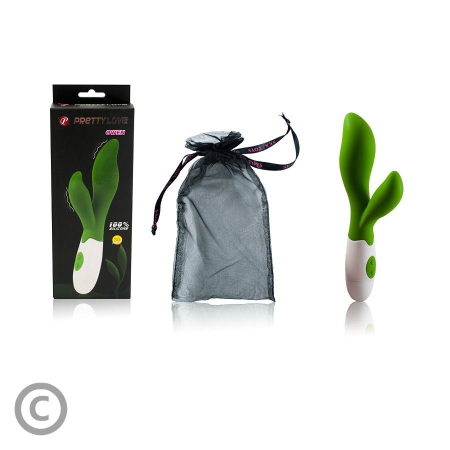 Vibromasseur rampant ergonomique vert et blanc — PRETTY LOVE FLIRTATION