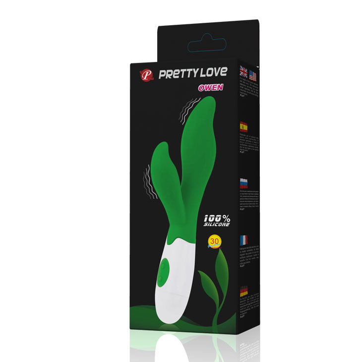 Vibromasseur rampant ergonomique vert et blanc — PRETTY LOVE FLIRTATION