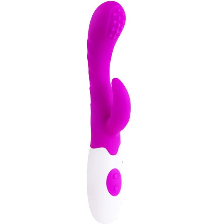 Vibromasseur courbe stimulant lilas et blanc — PRETTY LOVE FLIRTATION