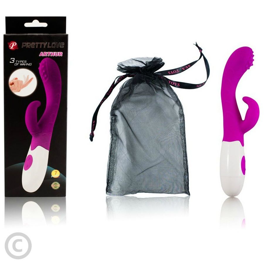 Vibromasseur courbe stimulant lilas et blanc — PRETTY LOVE FLIRTATION
