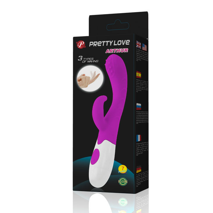 Vibromasseur courbe stimulant lilas et blanc — PRETTY LOVE FLIRTATION
