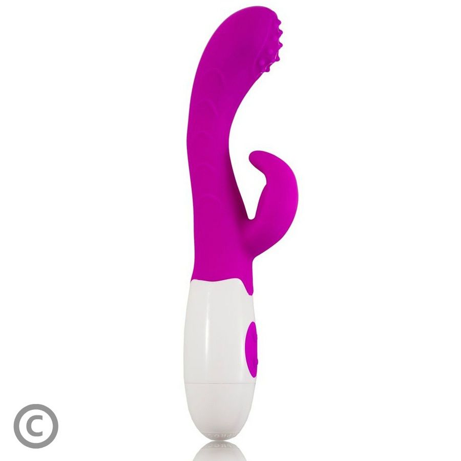 Vibromasseur courbe stimulant lilas et blanc — PRETTY LOVE FLIRTATION