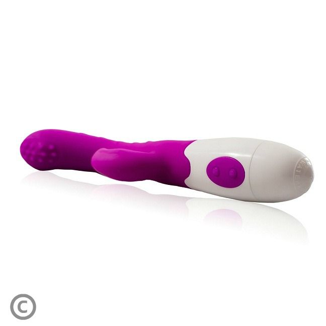 Vibromasseur courbe stimulant lilas et blanc — PRETTY LOVE FLIRTATION