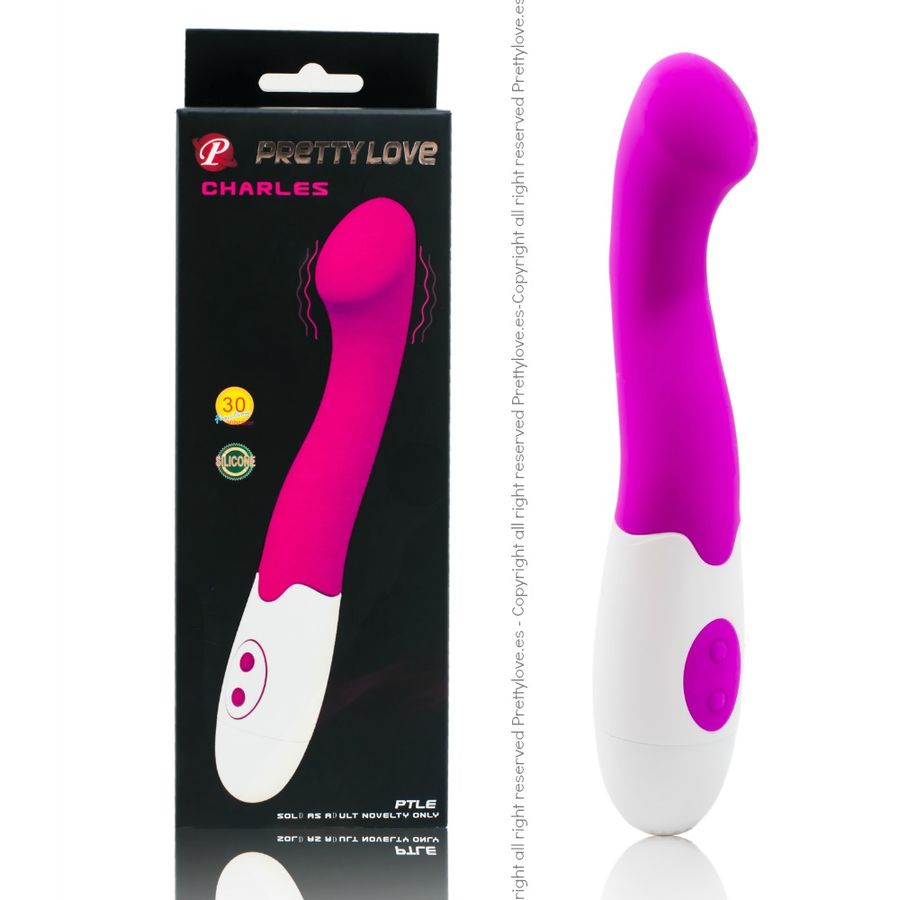 Vibromasseur élégant Charles Lilas et Blanc — PRETTY LOVE FLIRTATION