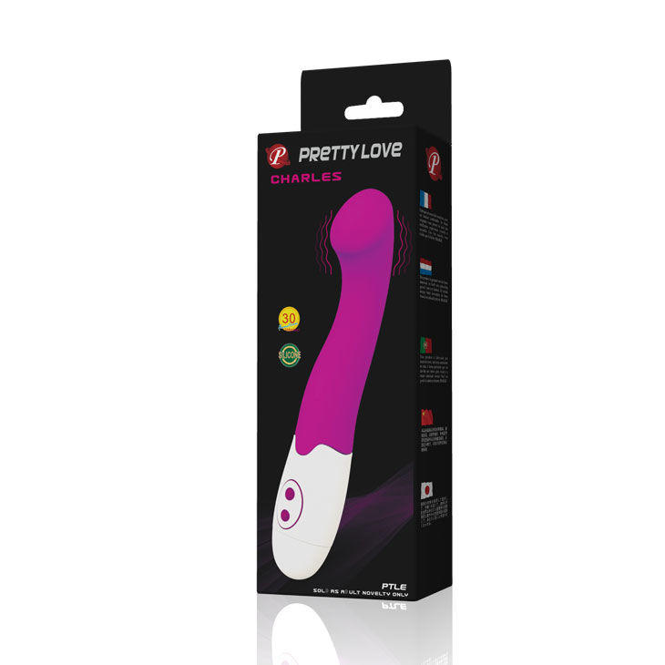 Vibromasseur élégant Charles Lilas et Blanc — PRETTY LOVE FLIRTATION