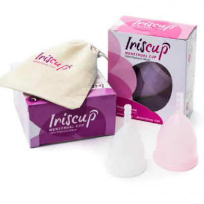 Coupe menstruelle rose taille L avec sac stérilisateur — IRISCUP