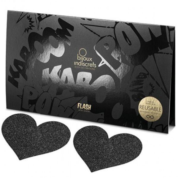 Décors corporels Flash Cœur Noir — BIJOUX FLASH COLLECTION