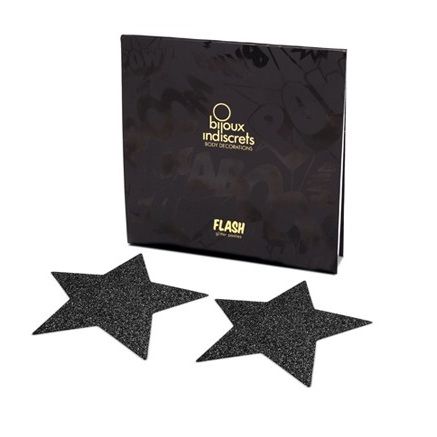 Capuchons de tétons indiscrets pailletés star flash — Flash Collection