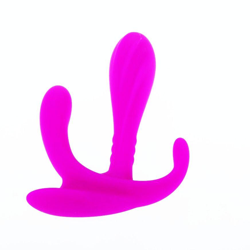 Stimulateur triple vagin-anal-clitoris en silicone soyeux — Pretty Love Flirtation