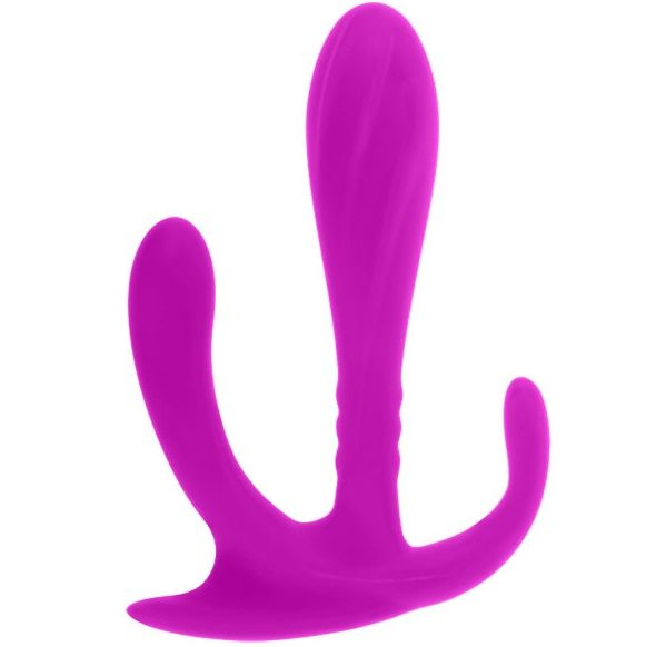 Stimulateur triple vagin-anal-clitoris en silicone soyeux — Pretty Love Flirtation