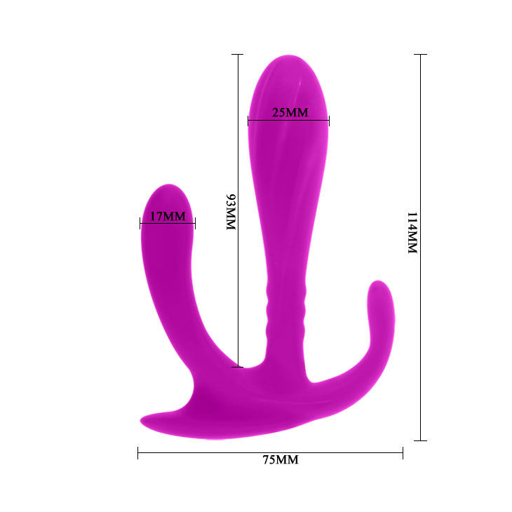 Stimulateur triple vagin-anal-clitoris en silicone soyeux — Pretty Love Flirtation