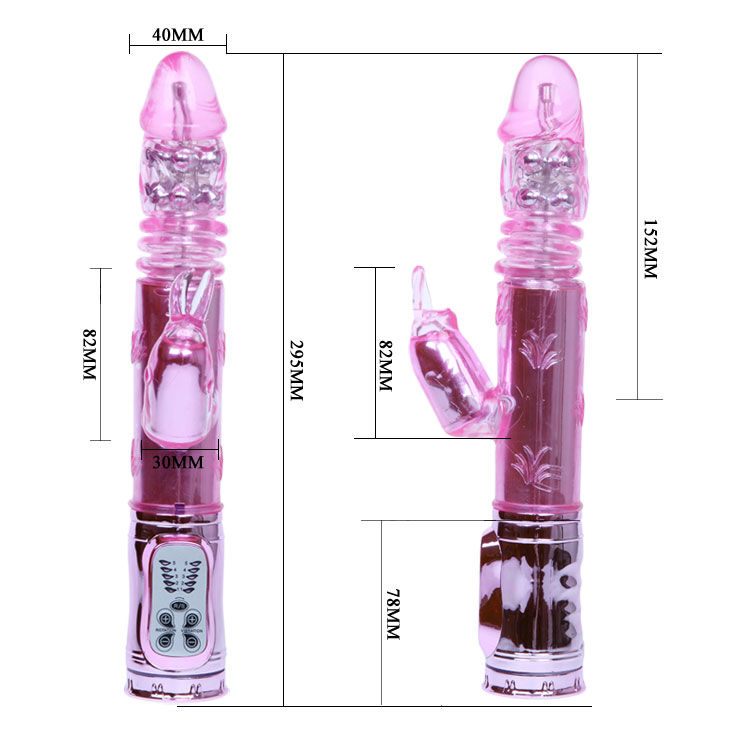 Lapin vibrant rotatif rose — BAILE ROTATIONS