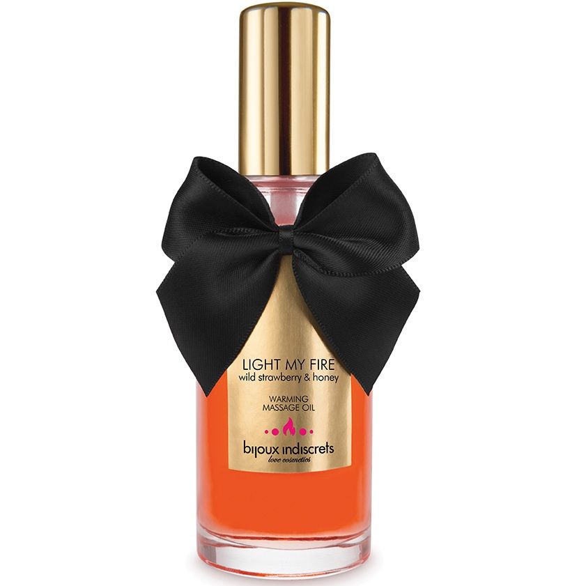 Huile de massage effet chaleur arôme fraise des bois — BIJOUX LOVE COSMETIQUES