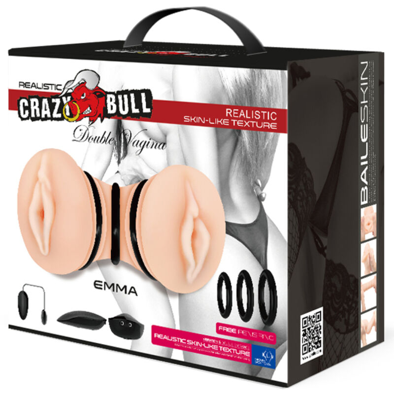 Masturbateur double vagin réaliste vibrant — CRAZY BULL