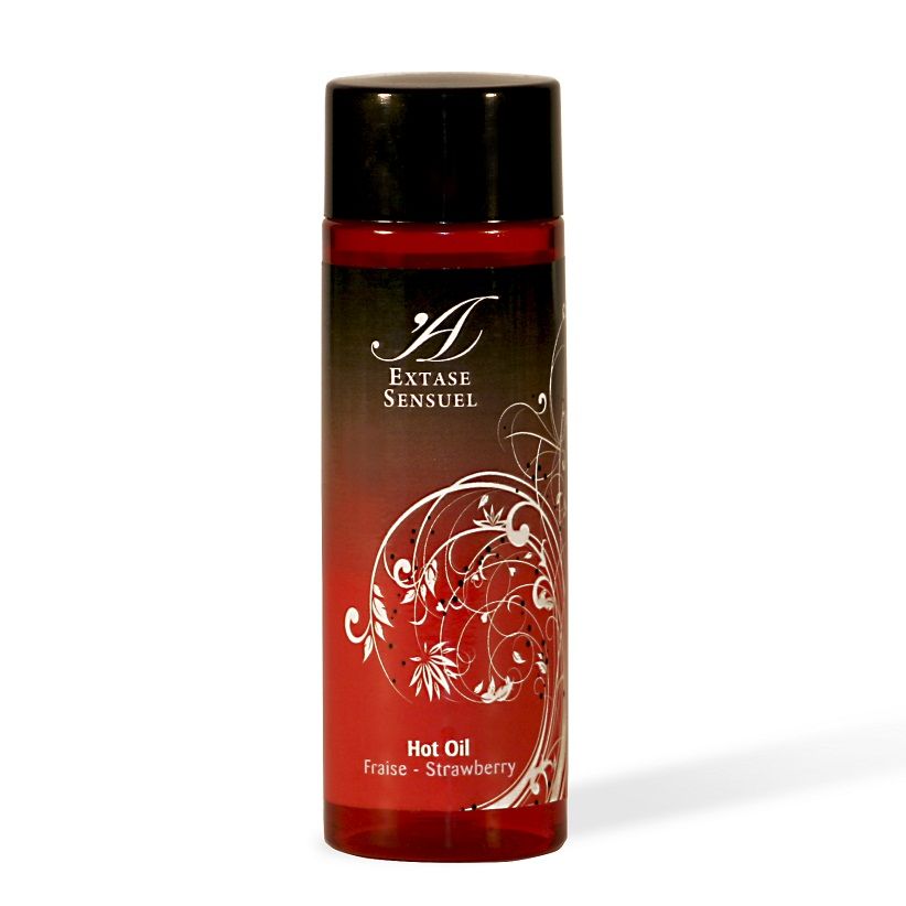Huile de massage stimulante chaleur fraise — EXTASE SENSUAL