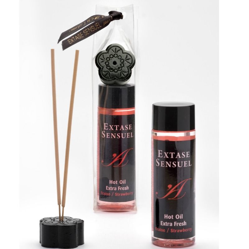 Huile de massage effet fraise extra fraîche — EXTASE SENSUAL
