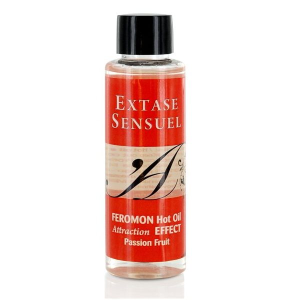 Huile de massage effet thermique aux phéromones, fruit de la passion — EXTASE SENSUAL