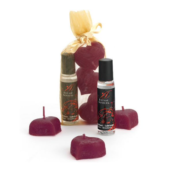 Kit nuits de soie aux pétales parfumés et gel lubrifiant — EXTASE SENSUAL