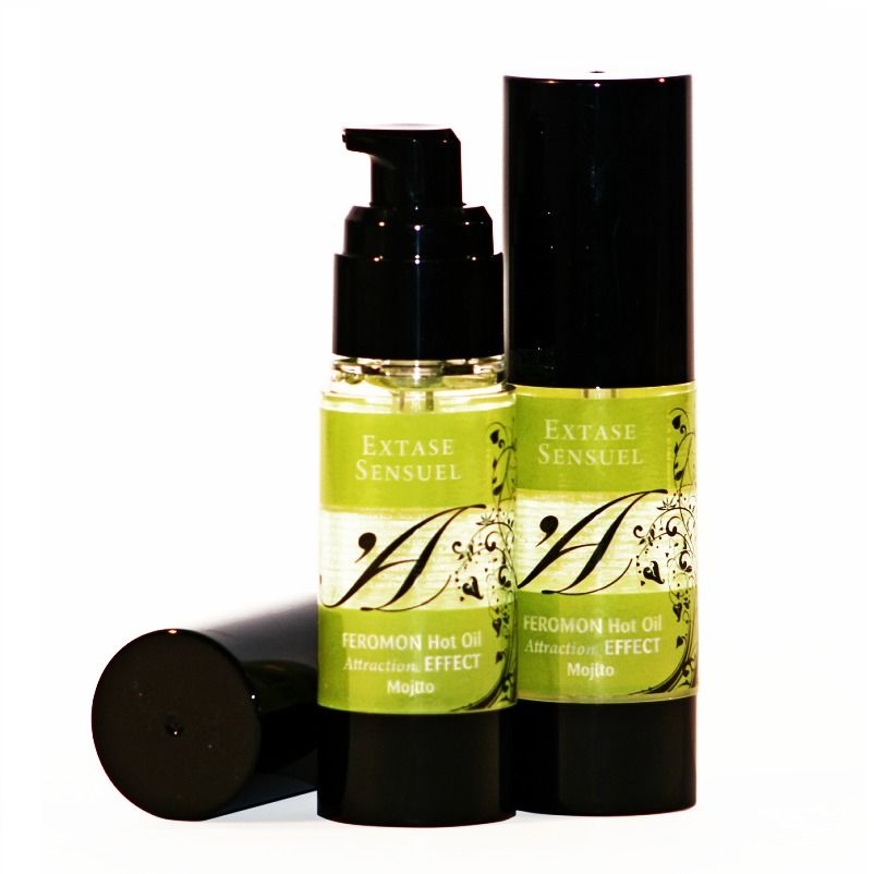 Huile de massage thermique aux phéromones de mojito — EXTASE SENSUAL