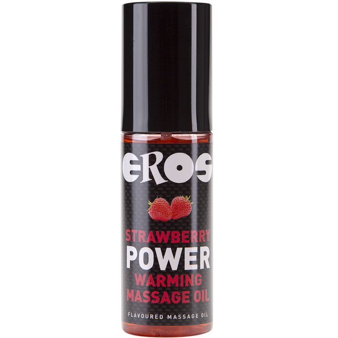 Huile de massage chauffante à la fraise — EROS POWER LINE