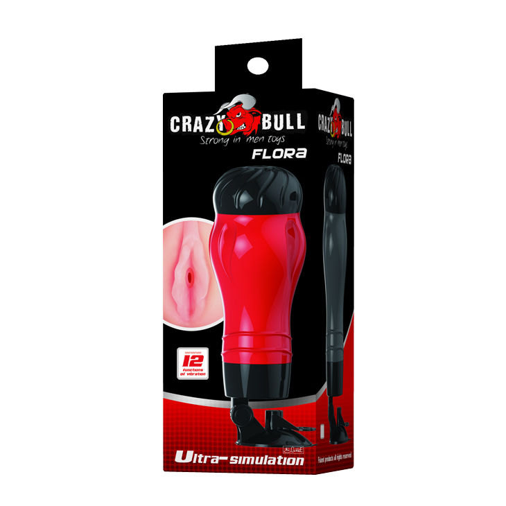 Masturbateur vagin vibrant à base ventouse — CRAZY BULL