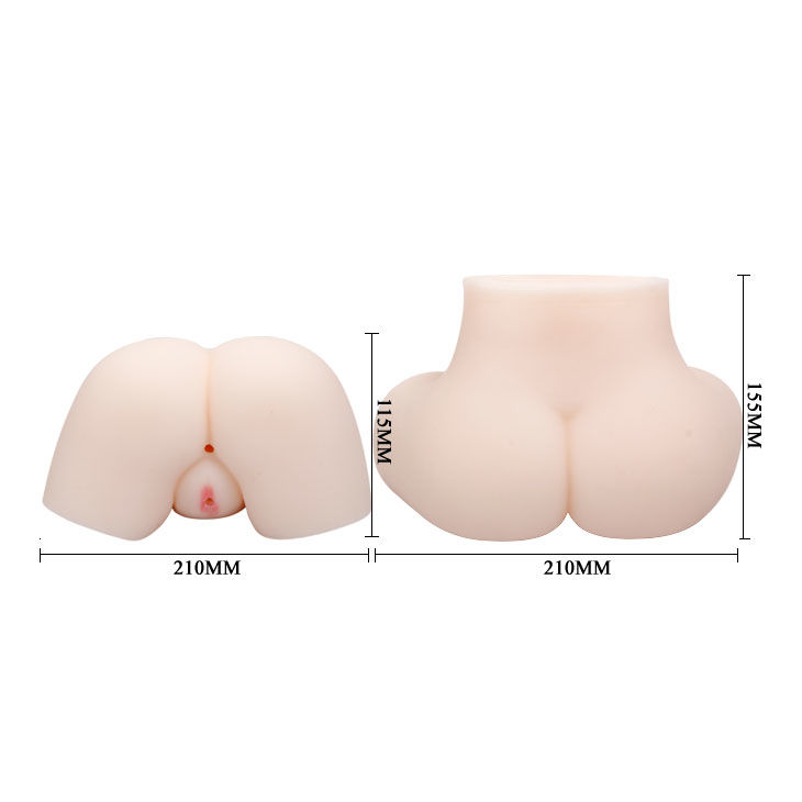 Double vagin et anus réaliste mini avec balle vibrante — BAILE FOR HIM