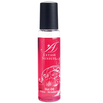 Huile de massage chauffante à la fraise — Extase Sensual