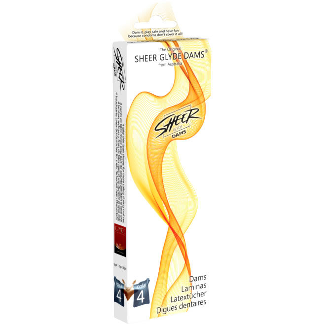 Lot de 4 digues en latex pour sexe oral — SHEER GLYDE