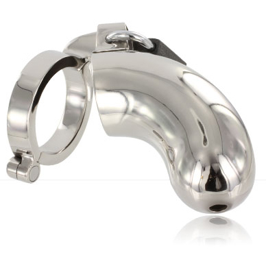 Cage de chasteté métallique avec anneau testiculaire — METAL HARD