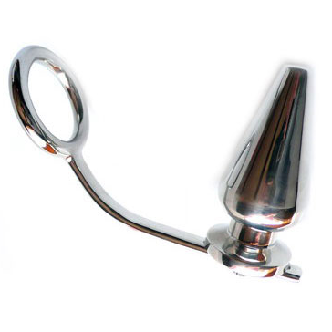 Anneau en acier avec plug anal — METAL HARD
