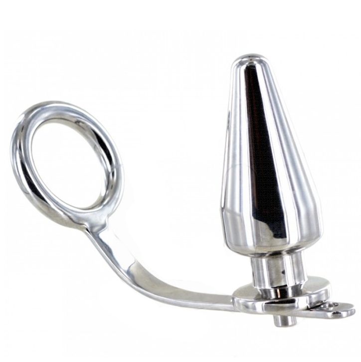 Anneau en acier avec plug anal 80 x 55 mm — METAL HARD
