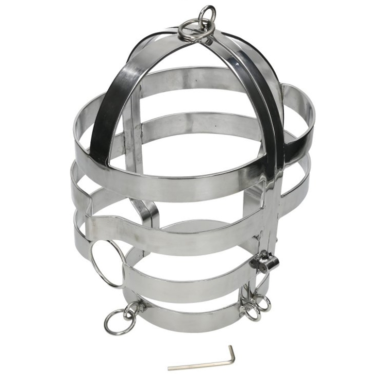 Masque de soumission avec collier en acier — METAL HARD