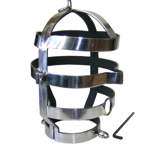 Masque de soumission avec collier en acier — METAL HARD