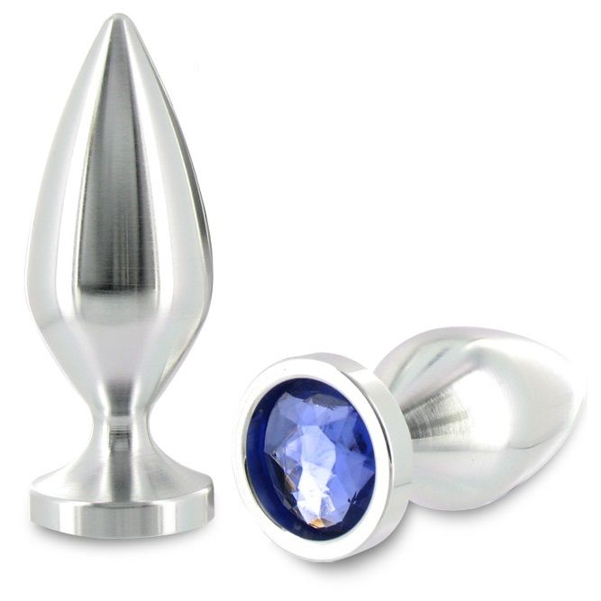 Plug anal en aluminium cristal grand 10,16 cm — METAL HARD