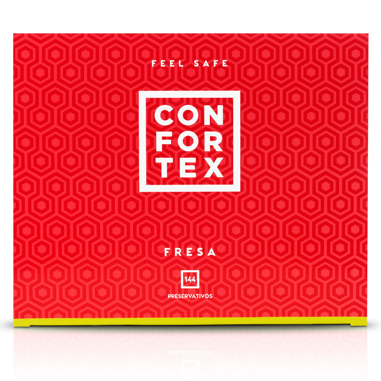 Préservatifs lubrifiés parfum fraise (lot de 144) — CONFORTEX