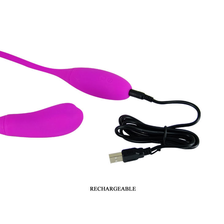 Vibromasseur souple double avec chatouilles et 7 vibrations — PRETTY LOVE SMART