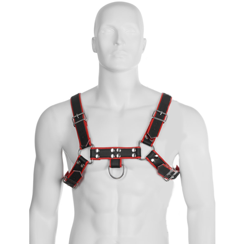 Harnais cuir à chaînes réglable — LEATHER BODY