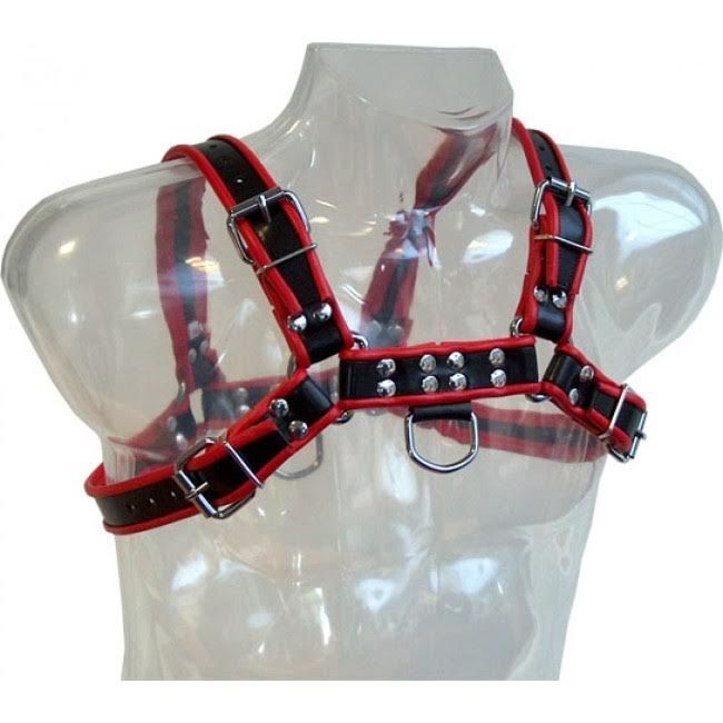 Harnais cuir à chaînes réglable — LEATHER BODY