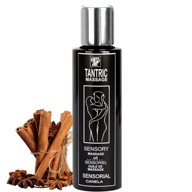 Huile de massage tantrique aphrodisiaque cannelle et plantes — EROS-ART