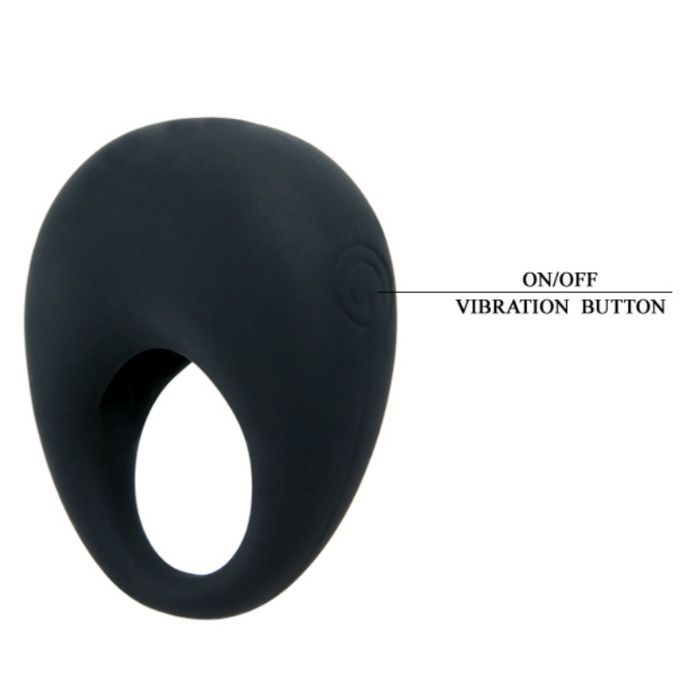 Anneau vibrant trapèze en silicone noir — Pretty Love Male