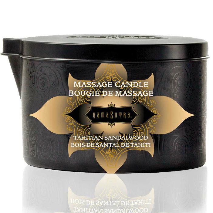 Bougie de massage parfum vanille et bois de santal — KAMASUTRA COSMETICS