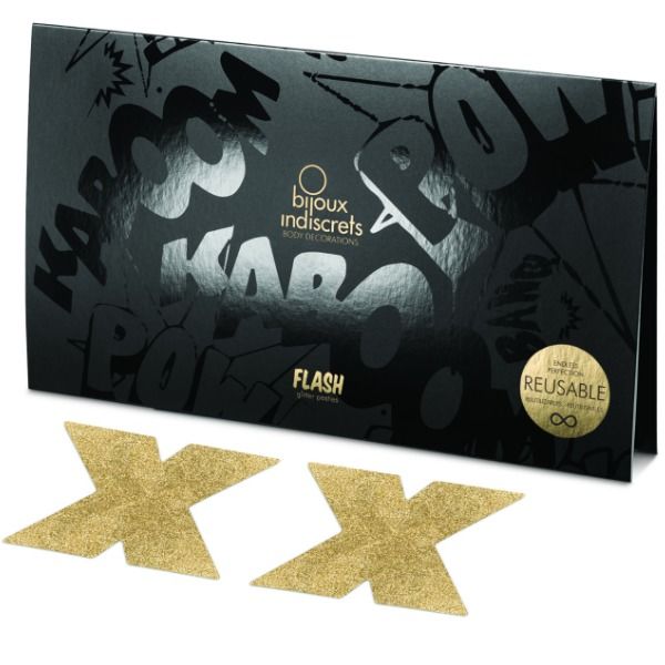 Cache-mamelons scintillants or — BIJOUX FLASH COLLECTION