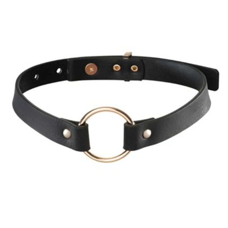Collier ras de cou noir réglable en polyuréthane — BIJOUX MAZE